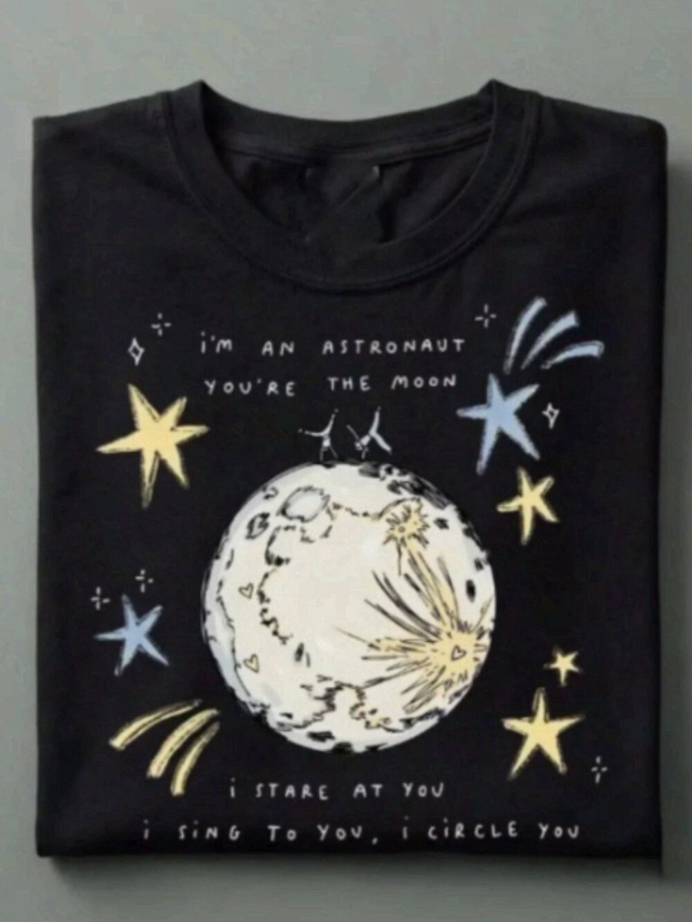 I'm An Astronaut You're The Moon Graphic Black T-Shirt
